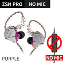 KZ ZSN PRO In Ear Earphone 1BA 1DD Hybrid Drive HIFI Sport Noise Cancelling Earbud Headset  ZES ZEXPRO EDC EDS DQ6S