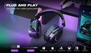 FIFINE Headset,3.5 mm jack&USB Headphone with 7.1 Surround Sound/volum control/Mute switch for PC/MAC/PS4/PS5 Mixer-H9