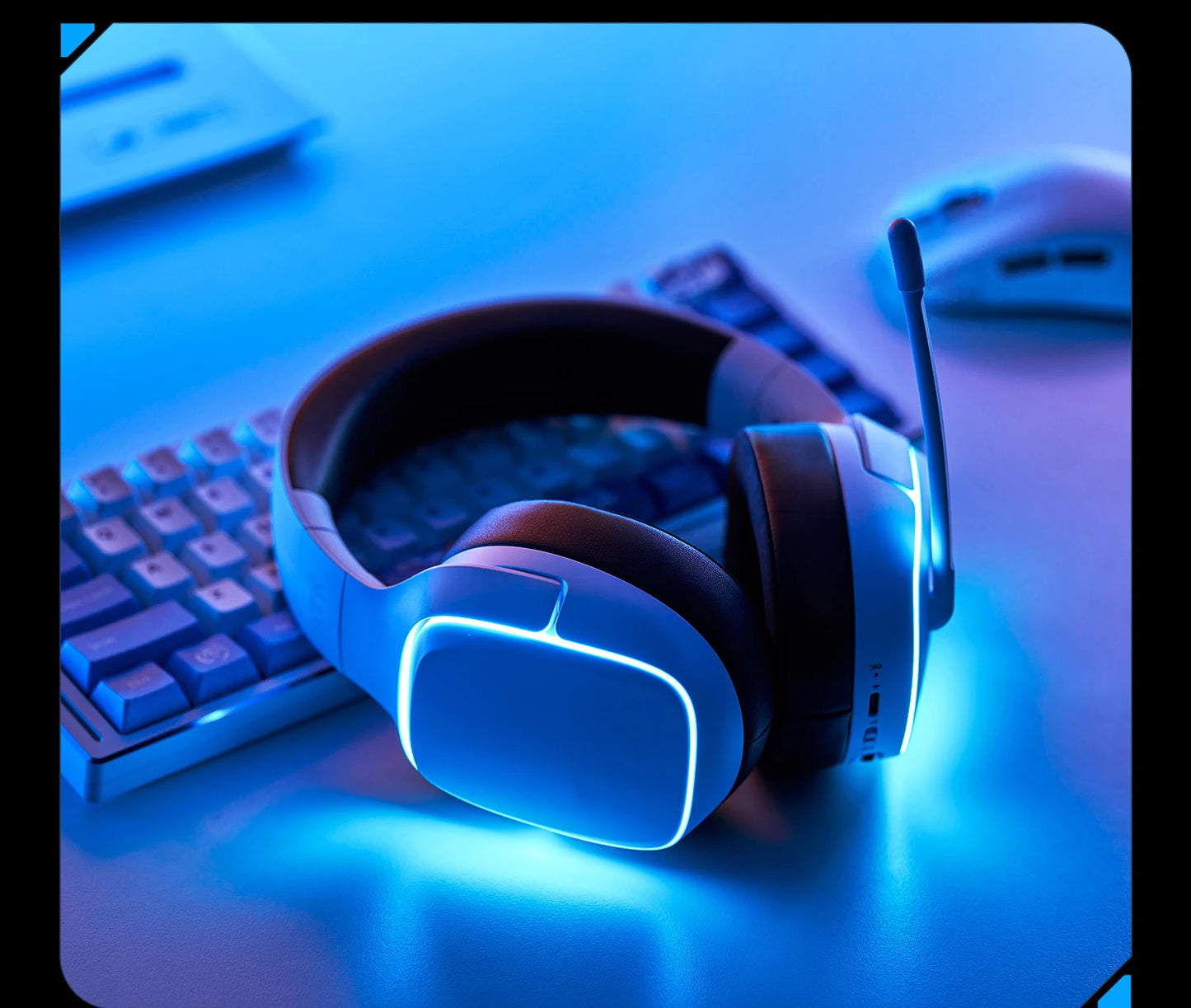 ATK N9 Game Headset Three Mode Wireless Headworn PS5  PC Gaming Headset Microphone Virtual 7.1 Surround Noise Reduction Headset
