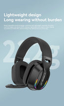 MZYDM Over Ear Headset Bluetooth5.4 Wireless Stereo Gaming B500 Earphones Built-in Mic RGB Light Low Latency Headphones For PC