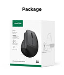 UGREEN Bluetooth 2.4G Vertical Wireless Mouse  Ergonomic 4000DPI 6 Mute Buttons for MacBook Tablet Laptops