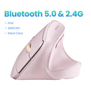 UGREEN Bluetooth 2.4G Vertical Wireless Mouse  Ergonomic 4000DPI 6 Mute Buttons for MacBook Tablet Laptops