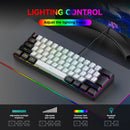 2026 New Portable Wired Mini Mechanical Keyboard K61 Mini Keyboard Wired 61 Keys Phantom RGB,Black White Red Red/Blue Switch New