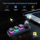 TISHRIC RGB Mini Mechanical keyboard USB 3+1/4/6+1 key Macro Keyboard Compatible gaming  For Photoshop Copy and Paste Shortcuts
