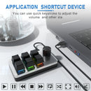 TISHRIC RGB Mini Mechanical keyboard USB 3+1/4/6+1 key Macro Keyboard Compatible gaming  For Photoshop Copy and Paste Shortcuts
