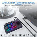 TISHRIC RGB Mini Mechanical keyboard USB 3+1/4/6+1 key Macro Keyboard Compatible gaming  For Photoshop Copy and Paste Shortcuts