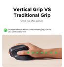 UGREEN Bluetooth 2.4G Vertical Wireless Mouse  Ergonomic 4000DPI 6 Mute Buttons for MacBook Tablet Laptops