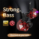 Original QKZ AK6 In Ear Earphone 6 Dynamic Driver Unit Headphone With Mic Stereo Sports HIFI Subwoofer Headset Monitor Earbuds
