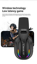 MZYDM Over Ear Headset Bluetooth5.4 Wireless Stereo Gaming B500 Earphones Built-in Mic RGB Light Low Latency Headphones For PC
