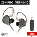 KZ ZSN PRO In Ear Earphone 1BA 1DD Hybrid Drive HIFI Sport Noise Cancelling Earbud Headset  ZES ZEXPRO EDC EDS DQ6S
