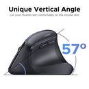 UGREEN Bluetooth 2.4G Vertical Wireless Mouse  Ergonomic 4000DPI 6 Mute Buttons for MacBook Tablet Laptops