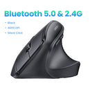 UGREEN Bluetooth 2.4G Vertical Wireless Mouse  Ergonomic 4000DPI 6 Mute Buttons for MacBook Tablet Laptops