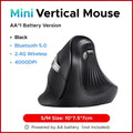 UGREEN Vertical Mouse Wireless Bluetooth5.0 2.4G Ergonomic 4000DPI 6 Mute Buttons for MacBook Tablet Laptops Computer PC Mice