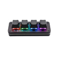 TISHRIC RGB Mini Mechanical keyboard USB 3+1/4/6+1 key Macro Keyboard Compatible gaming  For Photoshop Copy and Paste Shortcuts