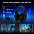 ATTACK SHARK L80PRO Wireless Gaming Headset 2.4G/BT/Wired Ultra-Light 40mm Drivers Low Latency Headphone for PC PS5 Switch Xbox