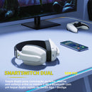 BINNUNE BW06 Bluetooth Headsets Gamer with Mic for PS5 PS4 PC Mac Playstation Wireless 2.4GHz Gaming Headphone with Microphone
