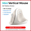 UGREEN Vertical Mouse Wireless Bluetooth5.0 2.4G Ergonomic 4000DPI 6 Mute Buttons for MacBook Tablet Laptops Computer PC Mice