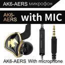 Original QKZ AK6 In Ear Earphone 6 Dynamic Driver Unit Headphone With Mic Stereo Sports HIFI Subwoofer Headset Monitor Earbuds