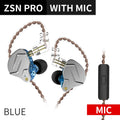 KZ ZSN PRO In Ear Earphone 1BA 1DD Hybrid Drive HIFI Sport Noise Cancelling Earbud Headset  ZES ZEXPRO EDC EDS DQ6S