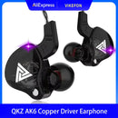 Original QKZ AK6 In Ear Earphone 6 Dynamic Driver Unit Headphone With Mic Stereo Sports HIFI Subwoofer Headset Monitor Earbuds