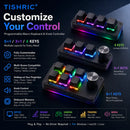 TISHRIC RGB Mini Mechanical keyboard USB 3+1/4/6+1 key Macro Keyboard Compatible gaming  For Photoshop Copy and Paste Shortcuts