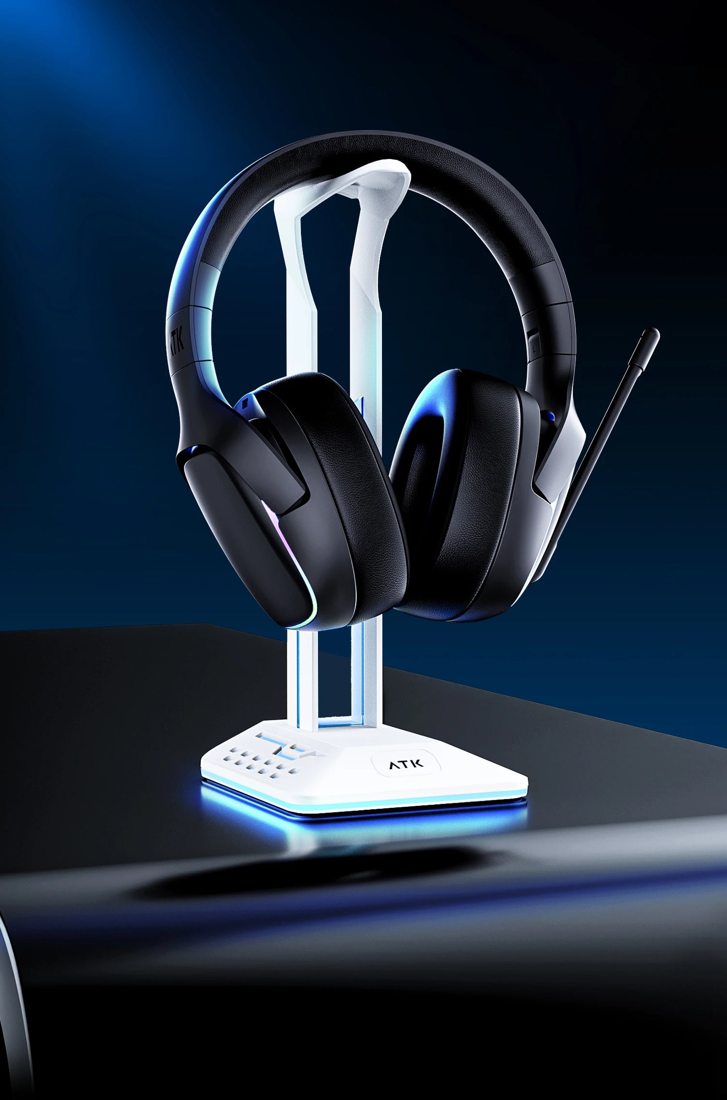 ATK N9 Game Headset Three Mode Wireless Headworn PS5  PC Gaming Headset Microphone Virtual 7.1 Surround Noise Reduction Headset