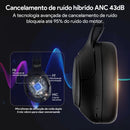 QCY H3 ANC Hi-Res Audio Wireless Bluetooth 5.4 Headphones Over Ear Headset 60Hrs 43dB Hybrid Active Noise Cancellation Earphone