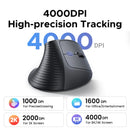 UGREEN Bluetooth 2.4G Vertical Wireless Mouse  Ergonomic 4000DPI 6 Mute Buttons for MacBook Tablet Laptops
