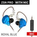 KZ ZSN PRO In Ear Earphone 1BA 1DD Hybrid Drive HIFI Sport Noise Cancelling Earbud Headset  ZES ZEXPRO EDC EDS DQ6S