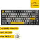 AJAZZ AK820 Wired With Rotary Volume Buttons Hot-Swappable Keys For Office And Home Mechanical Keyboards