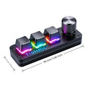 TISHRIC RGB Mini Mechanical keyboard USB 3+1/4/6+1 key Macro Keyboard Compatible gaming  For Photoshop Copy and Paste Shortcuts