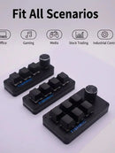 TISHRIC RGB Mini Mechanical keyboard USB 3+1/4/6+1 key Macro Keyboard Compatible gaming  For Photoshop Copy and Paste Shortcuts