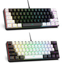2026 New Portable Wired Mini Mechanical Keyboard K61 Mini Keyboard Wired 61 Keys Phantom RGB,Black White Red Red/Blue Switch New