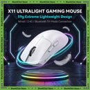Attack Shark X11 Wireless Mouse,Bluetooth/2.4G/wired Tri-Mode Mouse ,PAW3311 RGB Magnetic charging dock Gaming Mouse